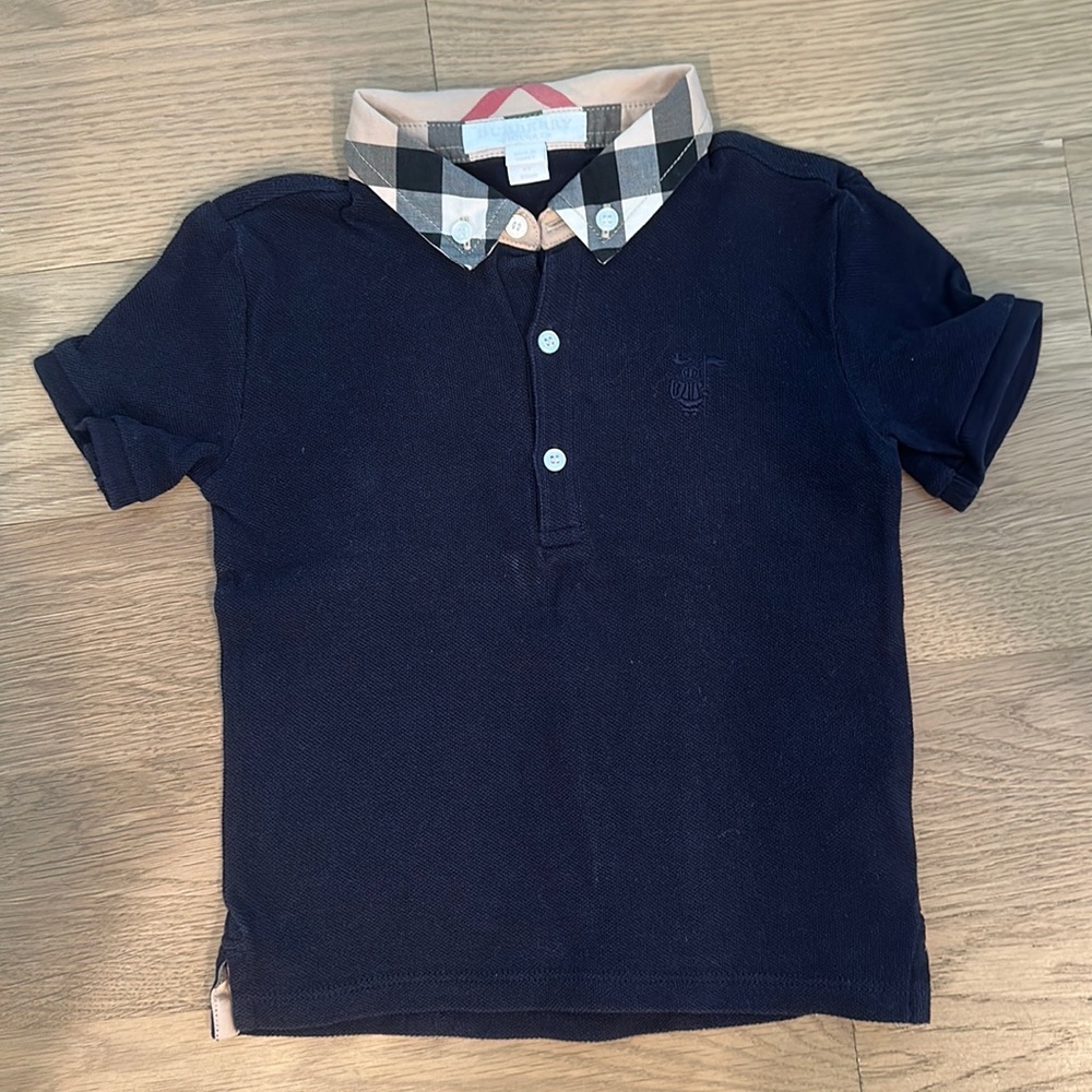Burberry Kids Navy Blue Polo size 2Y in pristine condition